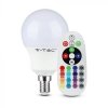V-tac Żarówka LED Smart E14 3,5W P45 RGB+4000K